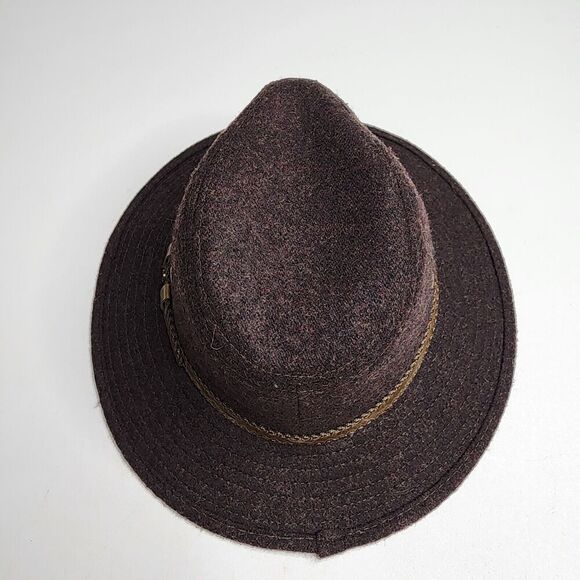 Stetson Brown Wool Blend Fedora Hat Brown Size Medium - Picture 4 of 8
